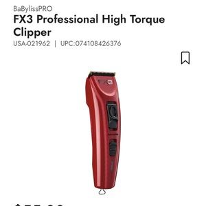 BaByliss Pro Clipper with attachments and matching trimmer